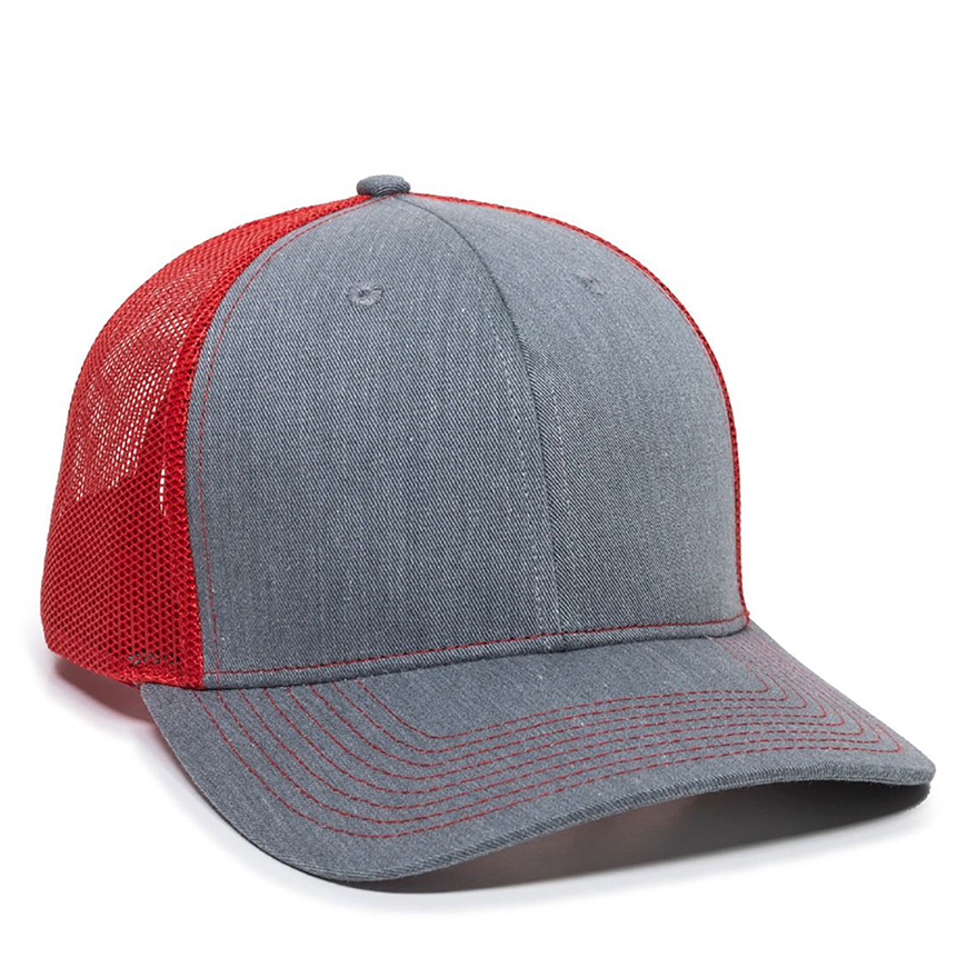 HGR:HEATHER GREY/RED