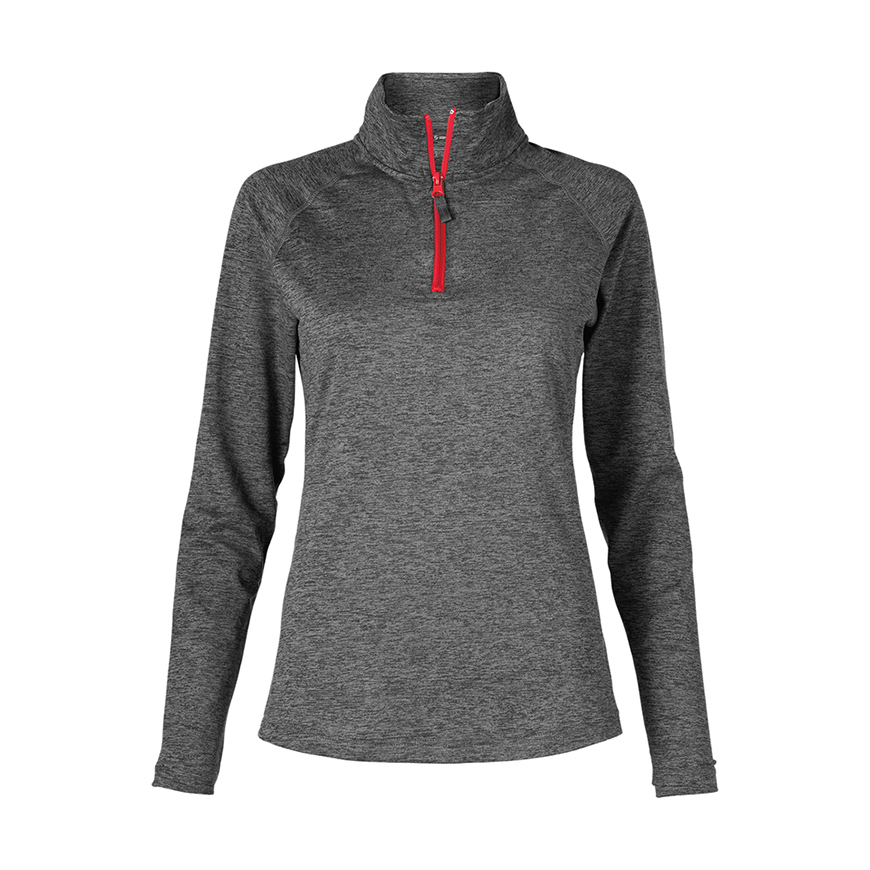 J92:GREY HEATHER/RED