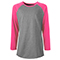 90F:GREY HEATHER/NEON PINK