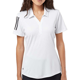Adidas - Women's Floating 3-Stripes Polo - A481: AD-A481