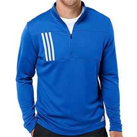 Adidas - 3-Stripes Double Knit Quarter-Zip Pullover - A482: AD-A482