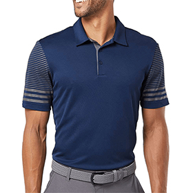 Adidas - Striped Sleeve Polo - A490: AD-A490