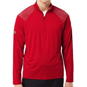 Adidas - Shoulder Stripe Quarter-Zip Pullover - A520: AD-A520