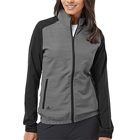Adidas - Women's Heather Block Full-Zip Wind Jacket - A547: AD-A547
