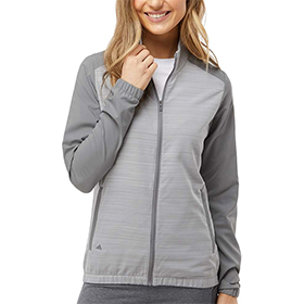 Adidas - Women's Heather Block Full-Zip Wind Jacket - A547: AD-A547