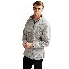 Burnside 1/4 Zip Sherpa Pullover Jacket: BU-3050