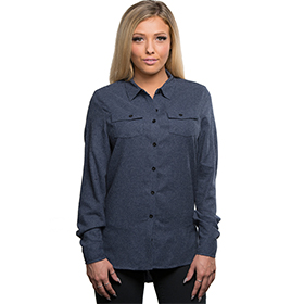 Burnside Ladies' Solid Flannel Shirt: BU-5200