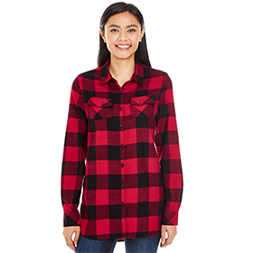 Burnside Ladies' Plaid Flannel Shirt: BU-5210