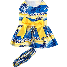 Catching Waves Dog Dress with Matching Leash: DD-78499