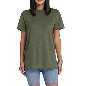 Delta Soft Adult 4.3 oz Soft Spun Pepper Heather Tee: DE-12601