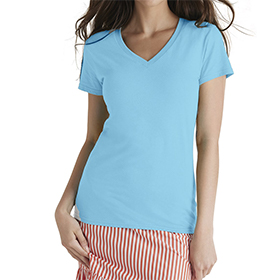 Delta Ringspun Junior 4.3 oz V-Neck Tee: DE-1336V