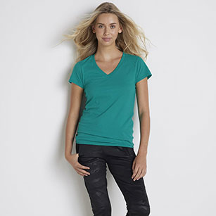 Delta Ringspun Junior 4.3 oz V-Neck Tee: DE-1336V