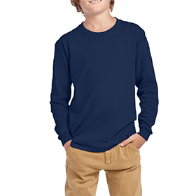 Pro Weight Youth 5.2 oz Regular Fit Long Sleeve Tee: DE-61070