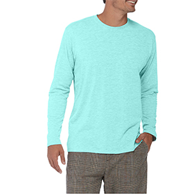 Delta Platinum Adult CVC Long Sleeve Crew Neck Tee: DE-P603C