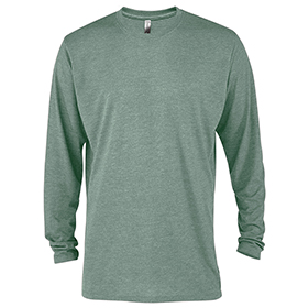 Delta Platinum Adult Tri-Blend Long Sleeve Crew Neck Tee: DE-P603T