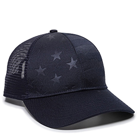 Outdoor Cap Debossed American Flag Mesh Back Cap: OU-USA750M