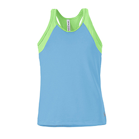 Soffe Girls High Neck Track Tank: SO-1504G