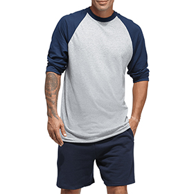 Soffe Adult Classic Heathered Baseball Jersey: SO-210M