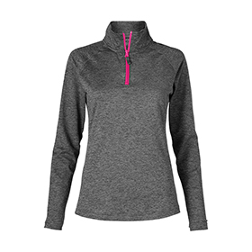 Soffe Womens Melange Quarter Zip: SO-2995V