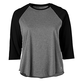 Soffe Curves Heathered Baseball Tee: SO-3050C