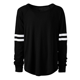 Soffe Womens Fan Crew Neck Long Sleeve Tee: SO-3056V