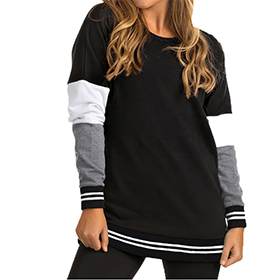 Soffe Womens Squad Colorblock Crew: SO-7429V