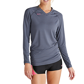 Soffe Intensity Womens V-Neck Long Sleeve: SO-N8030W