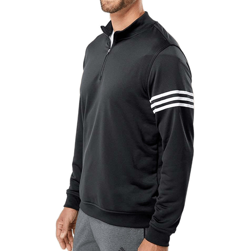 Adidas - 3-Stripes French Terry Quarter-Zip Pullover - A190: AD-A190V1