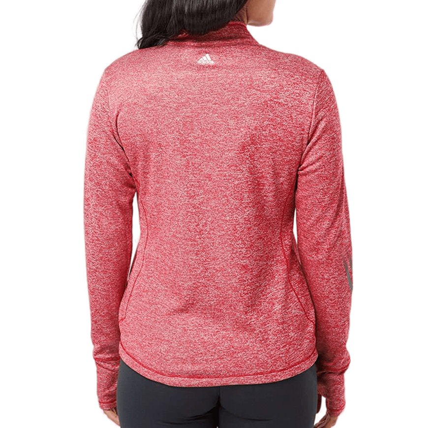 Adidas - Women's Brushed Terry Heathered Quarter-Zip Pullover - A285: AD-A285V3
