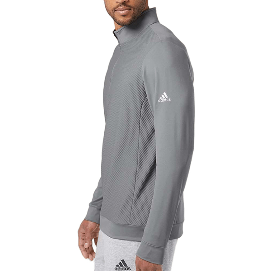 Adidas - Performance Textured Quarter-Zip Pullover - A295: AD-A295V1