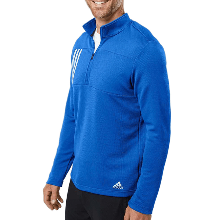 Adidas - 3-Stripes Double Knit Quarter-Zip Pullover - A482: AD-A482V1