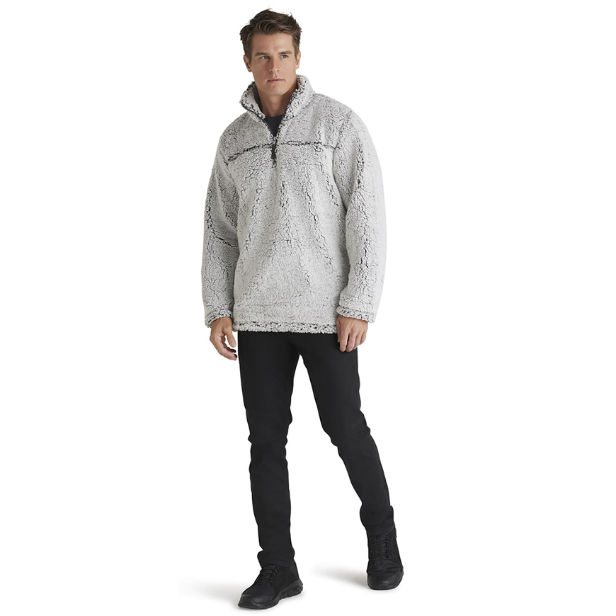 Burnside 1/4 Zip Sherpa Pullover Jacket: BU-3050V2