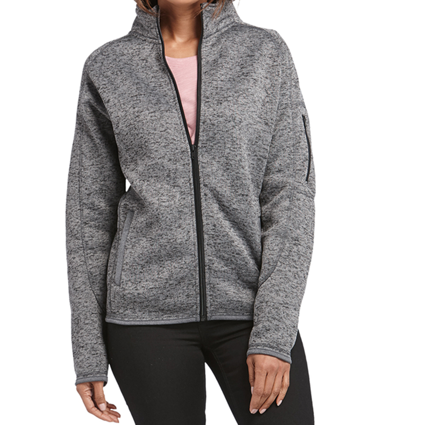 Burnside Ladies' Sweater Knit Fleece Jacket: BU-5901