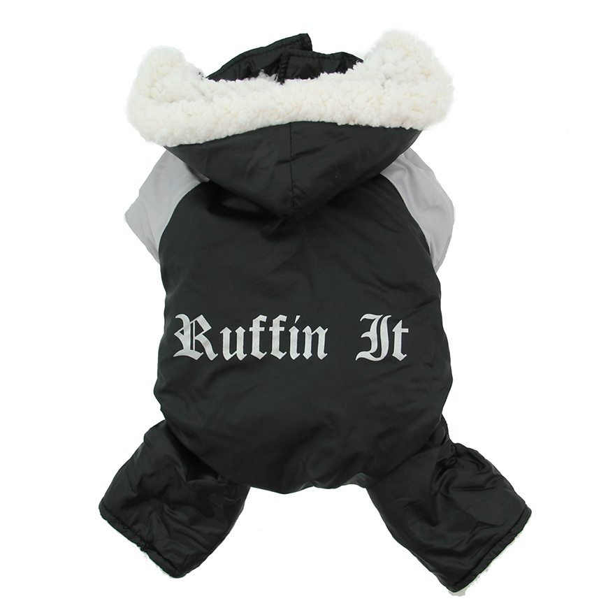 Ruffin It Dog Snowsuit Harness  Black and Gray : DD-2099V3