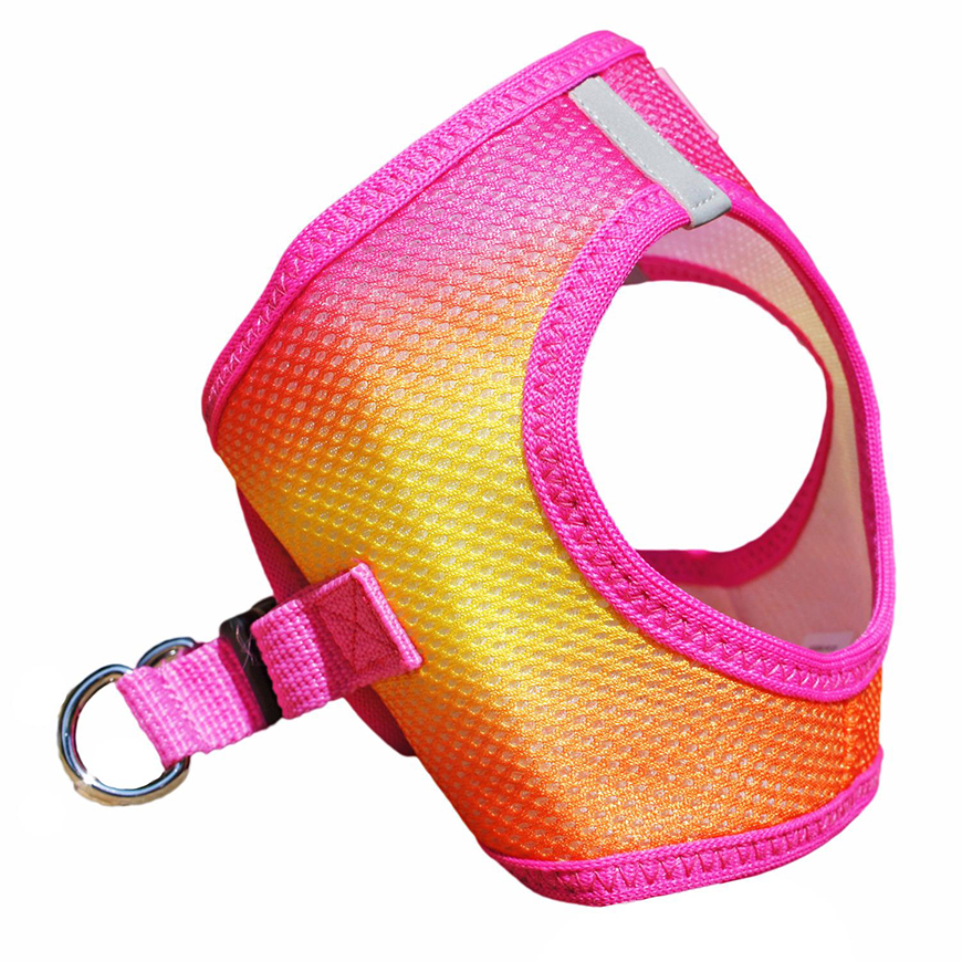 American River Choke Free Dog Harness Ombre Collection  Raspberry Pink and Orange: DD-60955V3