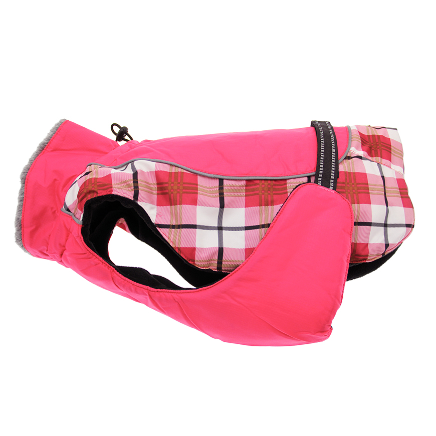 Alpine AllWeather Dog Coat  Raspberry Plaid: DD-65161V3