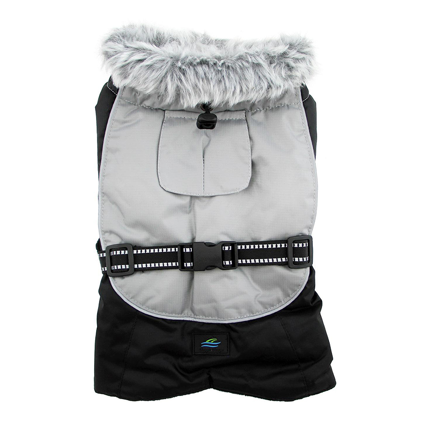 Alpine AllWeather Dog Coat  Black and Gray: DD-65162V3