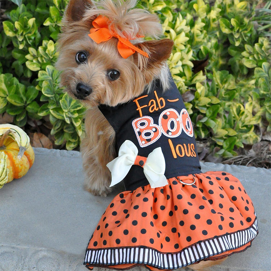 Halloween Dog Harness Dress  FabBOOlous: DD-68249V3