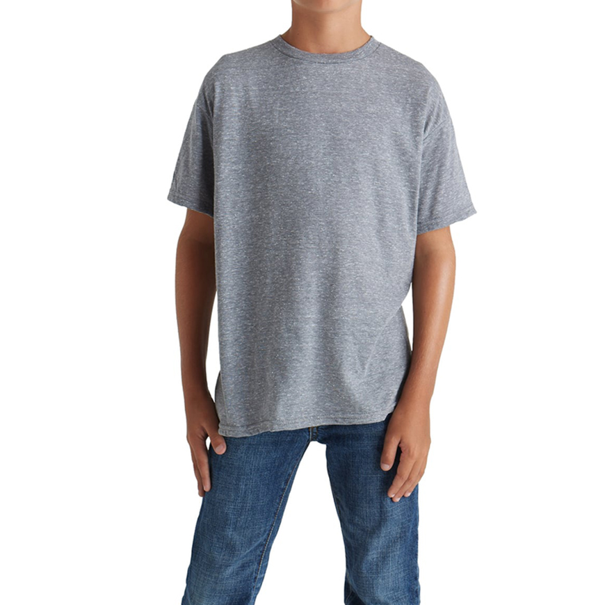 Delta Ringspun Youth Retail Fit Snow Heather Tee: DE-14900