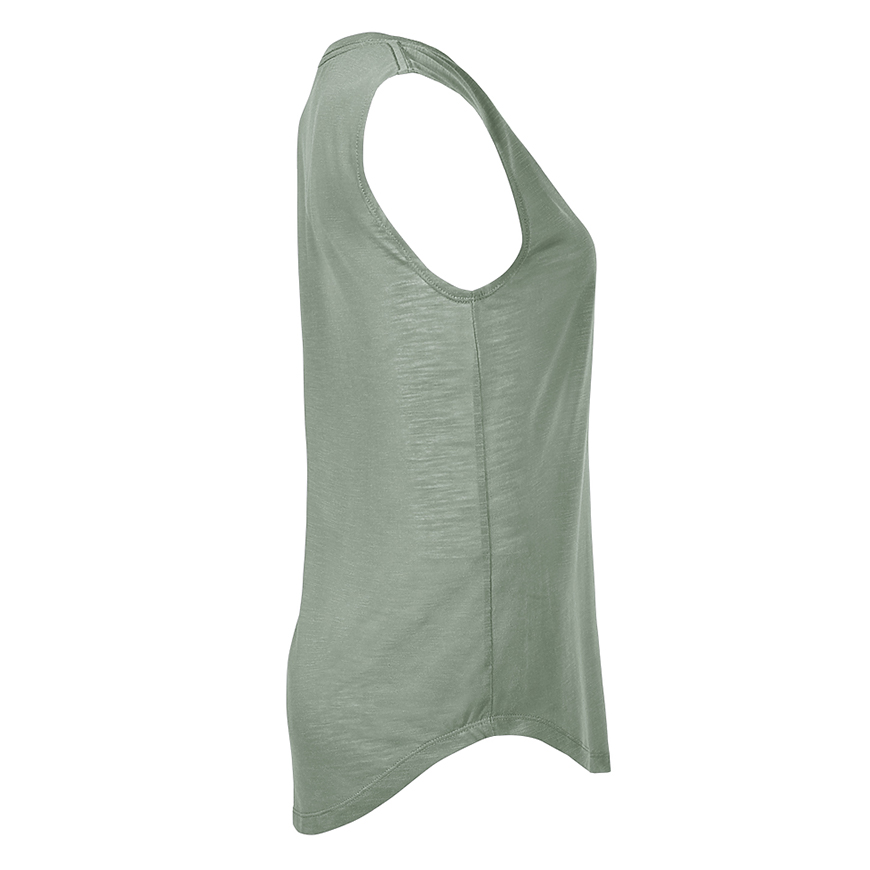 Delta Platinum Ladies Slub Sleeveless Crew Neck Tee: DE-P515SV1