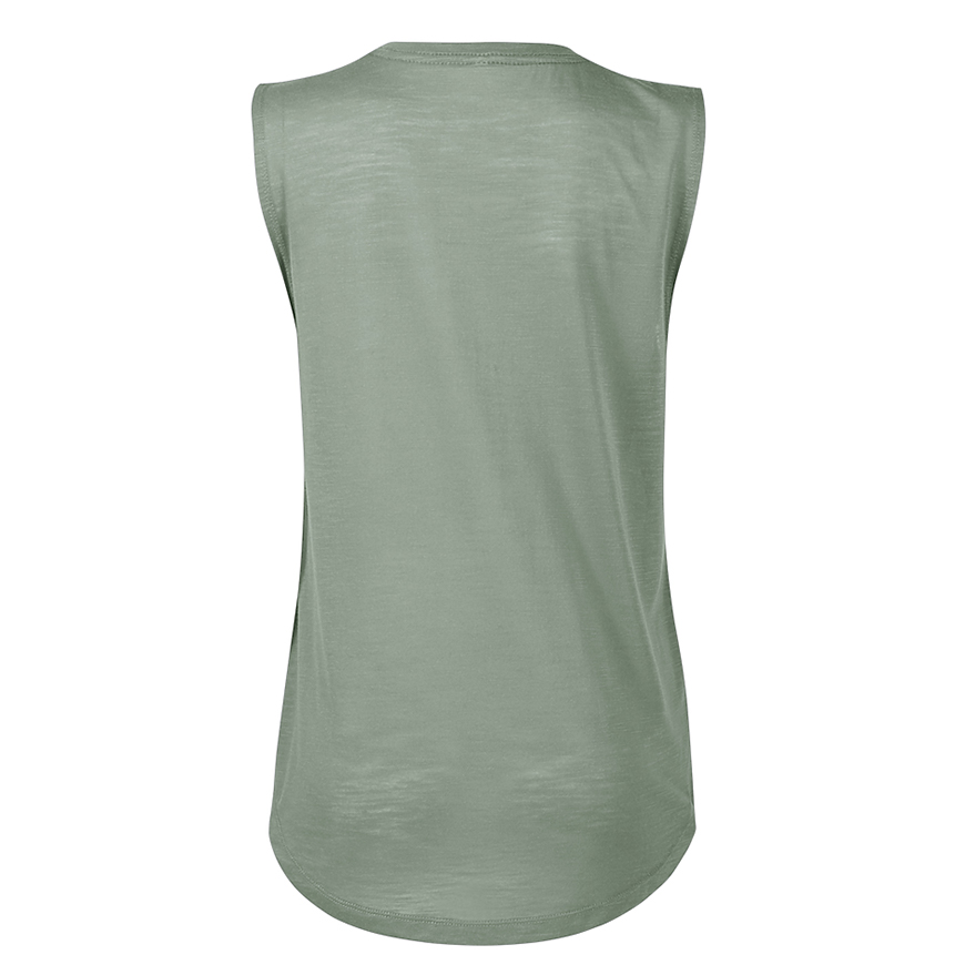 Delta Platinum Ladies Slub Sleeveless Crew Neck Tee: DE-P515SV3