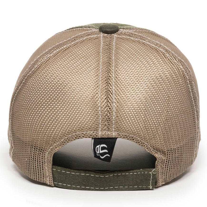 Outdoor Cap Weathered Cotton Solid Mesh Back Cap: OU-HPD610MV3